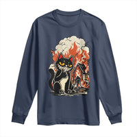 Funny Trouble Maker Cat Long Sleeve Shirt Cute Mischief Graphic Gift For Cat Lover