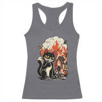 Funny Trouble Maker Cat Racerback Tank Top Cute Mischief Graphic Gift For Cat Lover