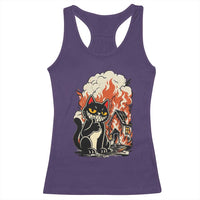 Funny Trouble Maker Cat Racerback Tank Top Cute Mischief Graphic Gift For Cat Lover