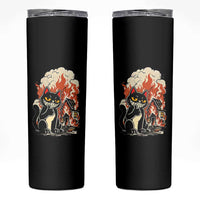 Funny Trouble Maker Cat Skinny Tumbler Cute Mischief Graphic Gift For Cat Lover