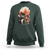 Funny Trouble Maker Cat Sweatshirt Cute Mischief Graphic Gift For Cat Lover