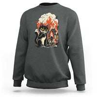 Funny Trouble Maker Cat Sweatshirt Cute Mischief Graphic Gift For Cat Lover