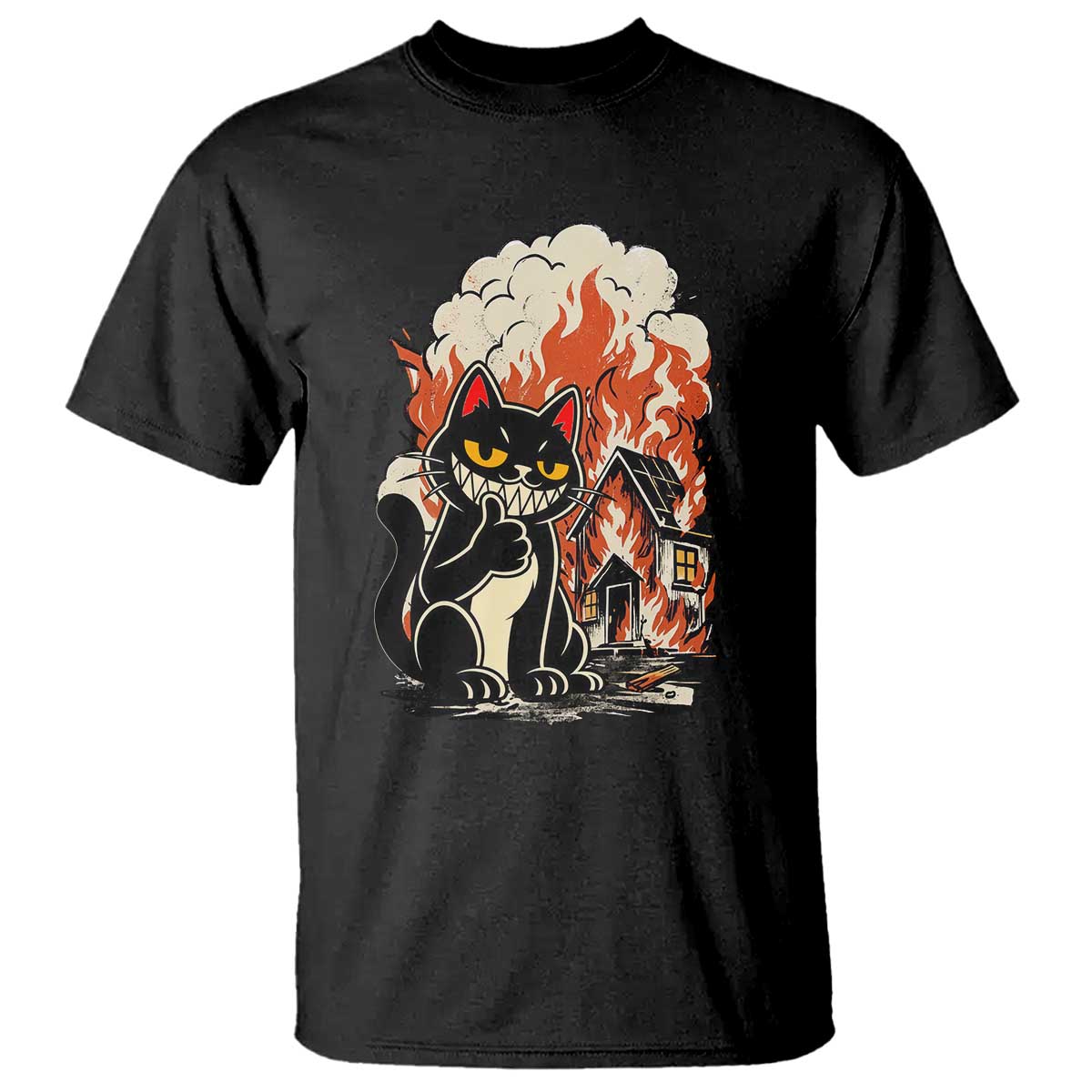 Funny Trouble Maker Cat T Shirt Cute Mischief Graphic Gift For Cat Lover