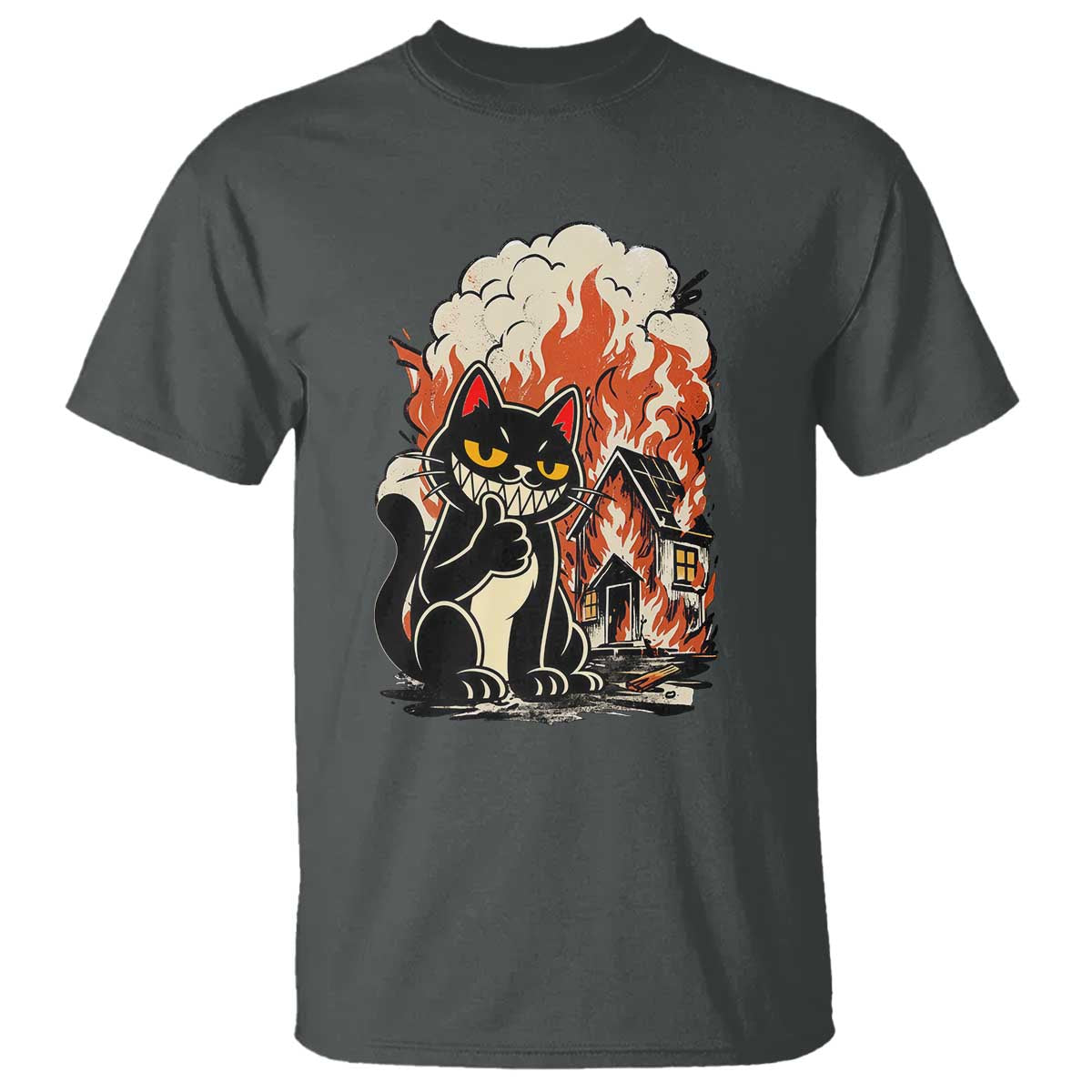 Funny Trouble Maker Cat T Shirt Cute Mischief Graphic Gift For Cat Lover