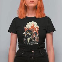 Funny Trouble Maker Cat T Shirt For Women Cute Mischief Graphic Gift For Cat Lover