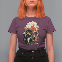 Funny Trouble Maker Cat T Shirt For Women Cute Mischief Graphic Gift For Cat Lover