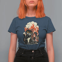 Funny Trouble Maker Cat T Shirt For Women Cute Mischief Graphic Gift For Cat Lover