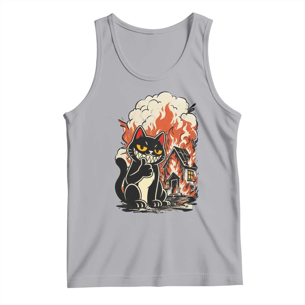 Funny Trouble Maker Cat Tank Top Cute Mischief Graphic Gift For Cat Lover