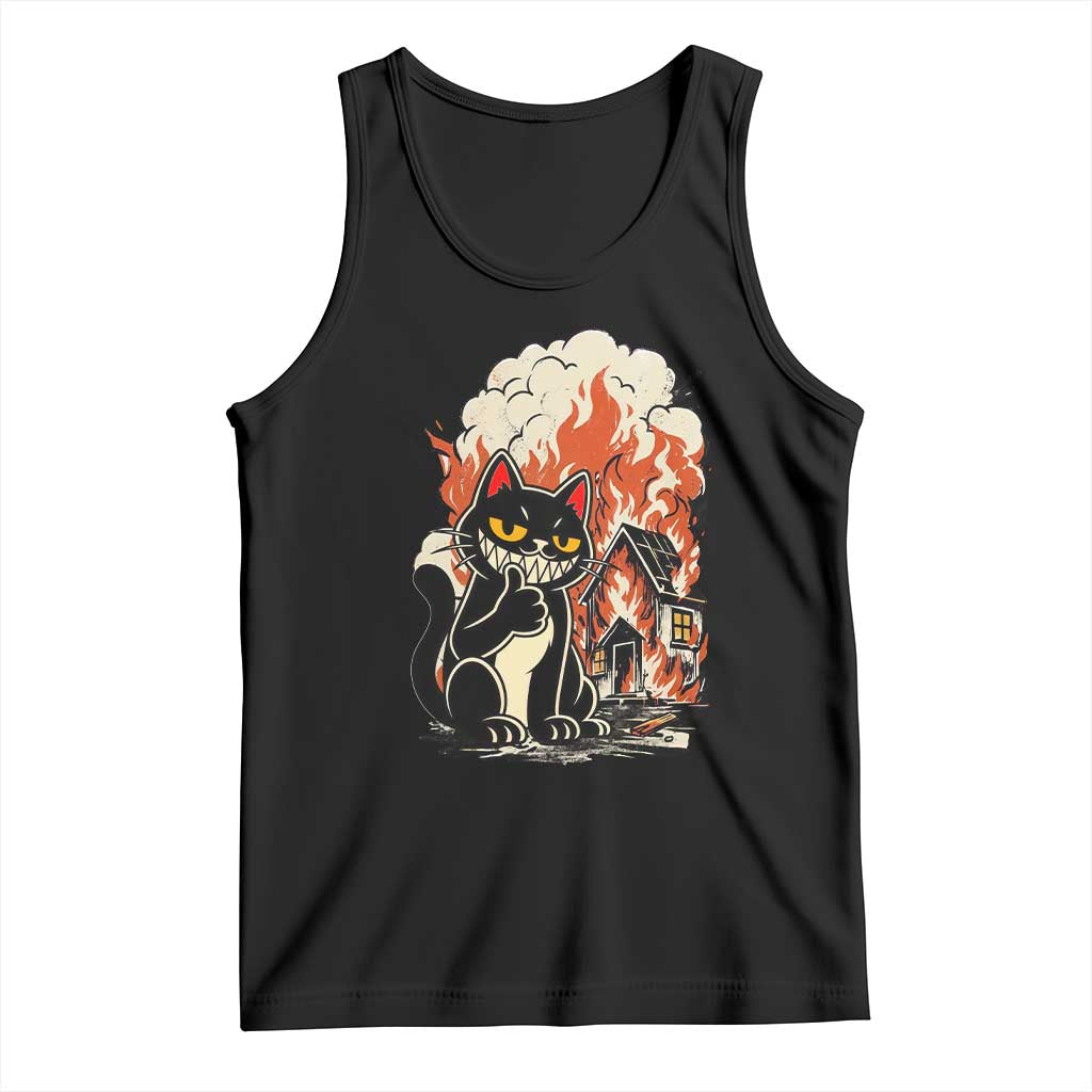 Funny Trouble Maker Cat Tank Top Cute Mischief Graphic Gift For Cat Lover