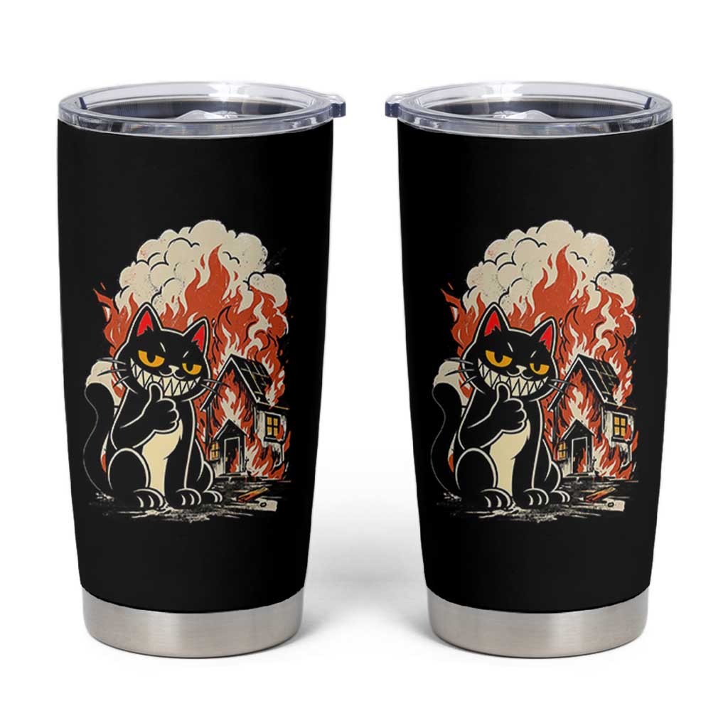 Funny Trouble Maker Cat Tumbler Cup Cute Mischief Graphic Gift For Cat Lover