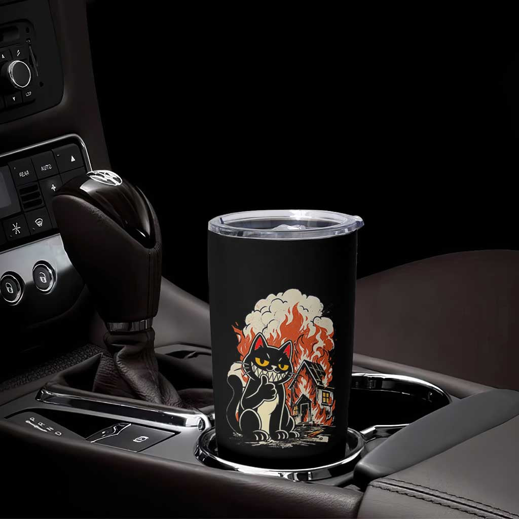 Funny Trouble Maker Cat Tumbler Cup Cute Mischief Graphic Gift For Cat Lover