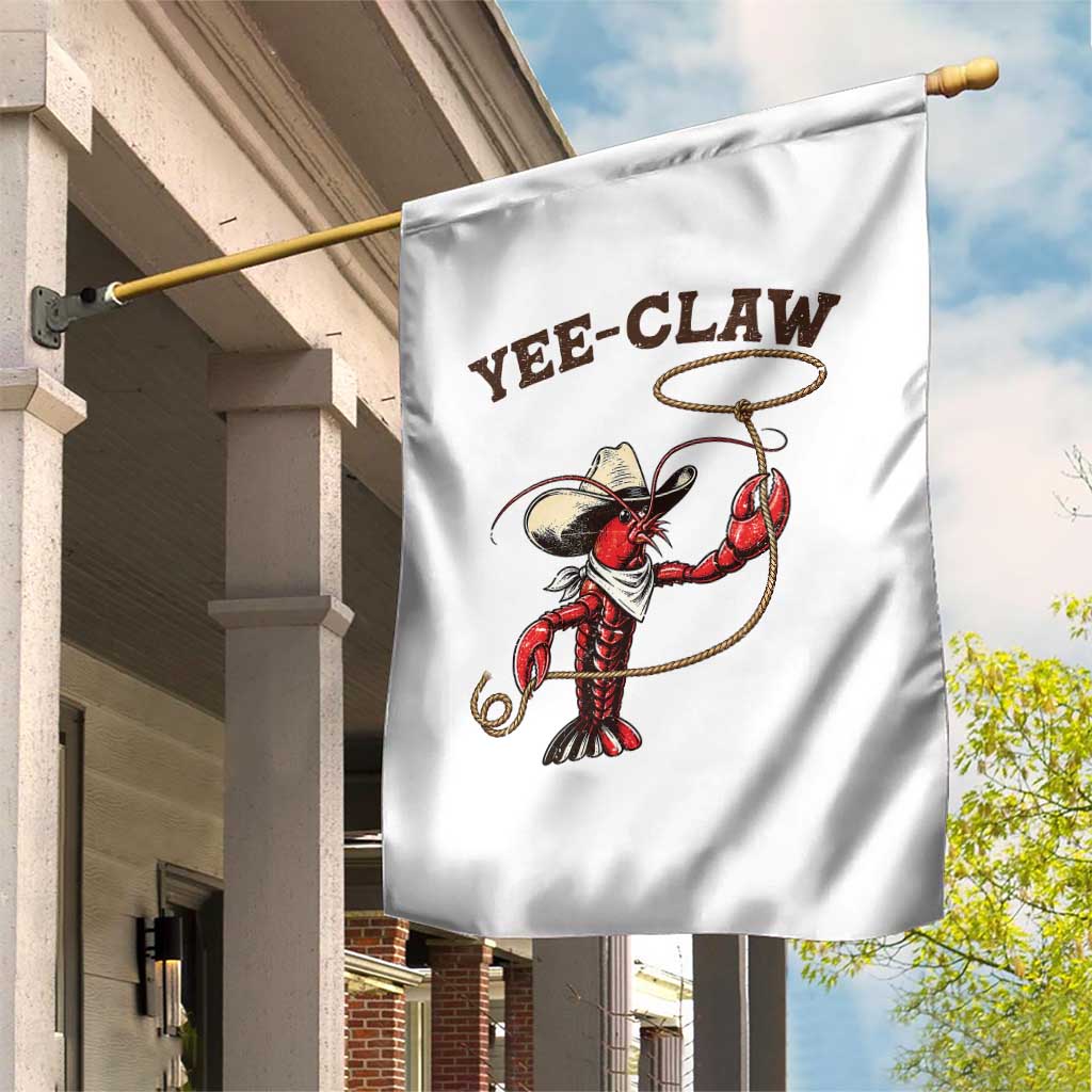 Yee Claw Garden Flag Funny Crawfish Cajun Seafood Festival