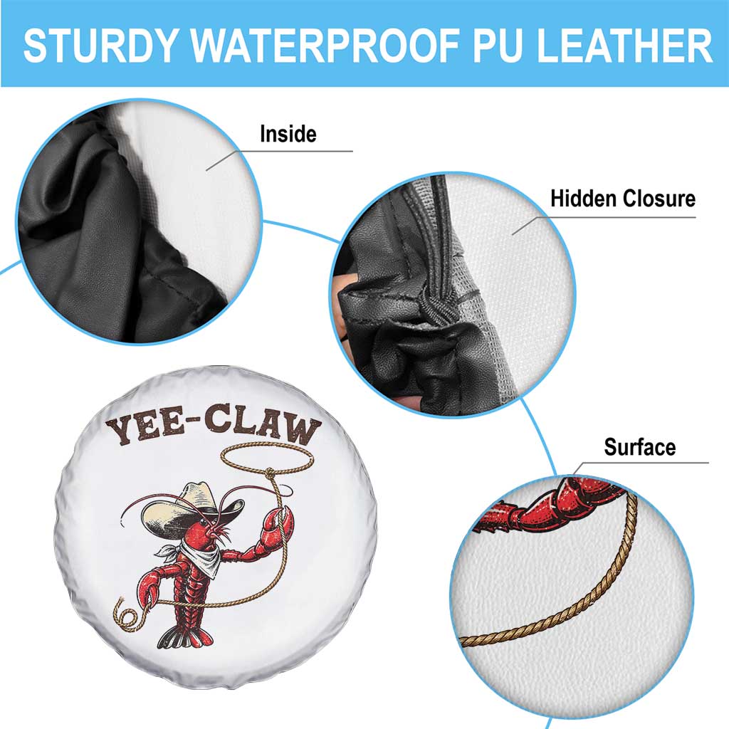 Yee Claw Spare Tire Cover Funny Crawfish Cajun Seafood Festival