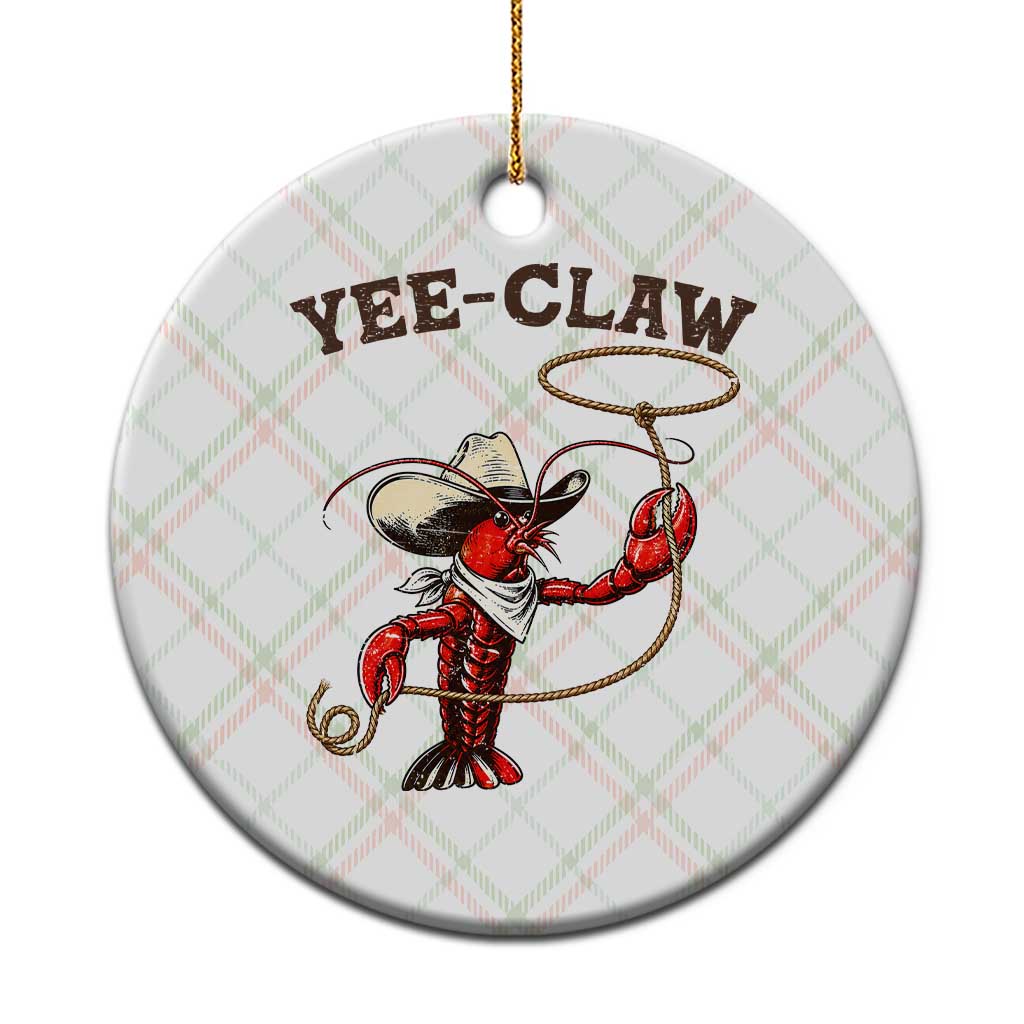 Yee Claw Ceramic Ornament Funny Crawfish Cajun Seafood Festival
