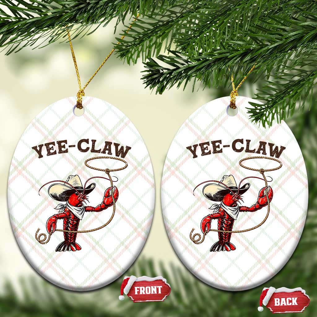 Yee Claw Ceramic Ornament Funny Crawfish Cajun Seafood Festival