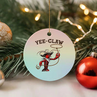 Yee Claw Ceramic Ornament Funny Crawfish Cajun Seafood Festival