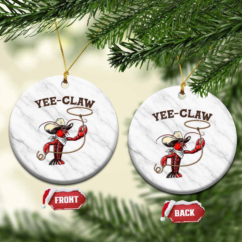 Yee Claw Ceramic Ornament Funny Crawfish Cajun Seafood Festival