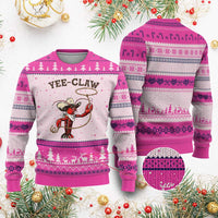Yee Claw Ugly Christmas Sweater Funny Crawfish Cajun Seafood Festival