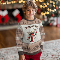 Yee Claw Ugly Christmas Sweater Funny Crawfish Cajun Seafood Festival