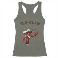 Yee Claw Racerback Tank Top Funny Crawfish Cajun Seafood Festival