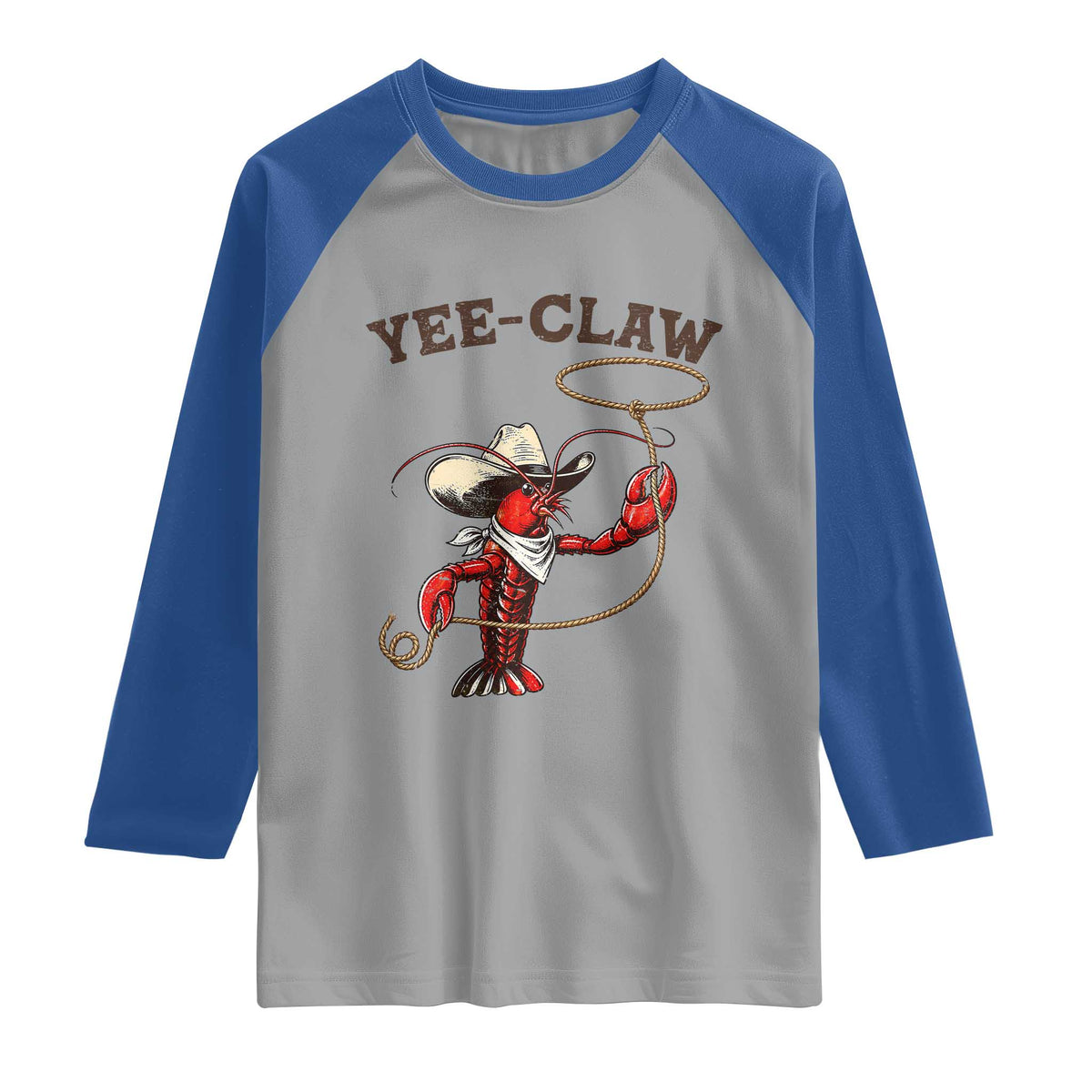 Yee Claw Raglan Shirt Funny Crawfish Cajun Seafood Festival