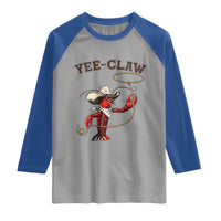 Yee Claw Raglan Shirt Funny Crawfish Cajun Seafood Festival