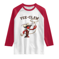 Yee Claw Raglan Shirt Funny Crawfish Cajun Seafood Festival
