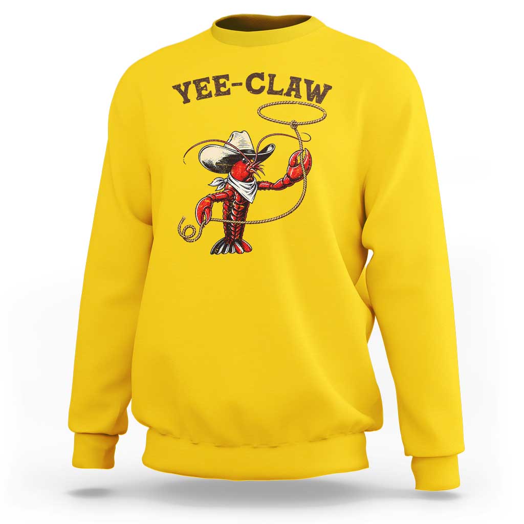 Yee Claw Sweatshirt Funny Crawfish Cajun Seafood Festival