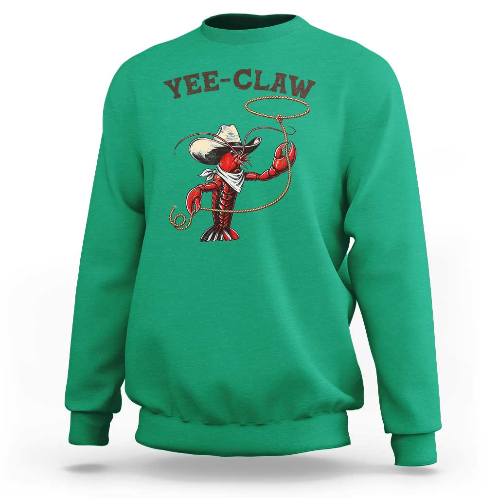 Yee Claw Sweatshirt Funny Crawfish Cajun Seafood Festival