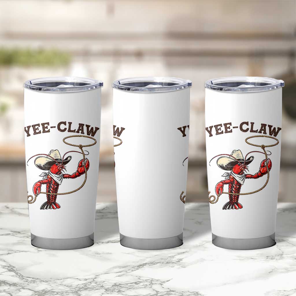 Yee Claw Tumbler Cup Funny Crawfish Cajun Seafood Festival
