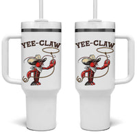Yee Claw Tumbler With Handle Funny Crawfish Cajun Seafood Festival