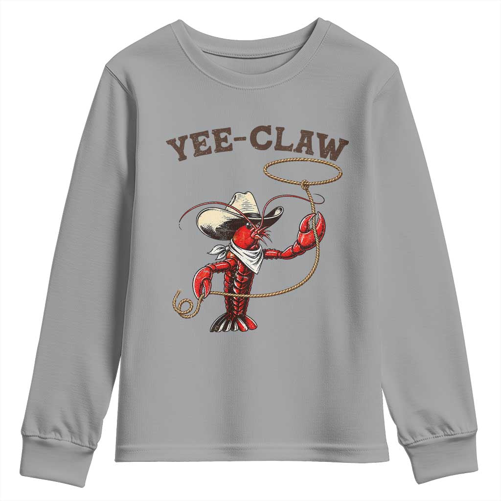 Yee Claw Youth Sweatshirt Funny Crawfish Cajun Seafood Festival
