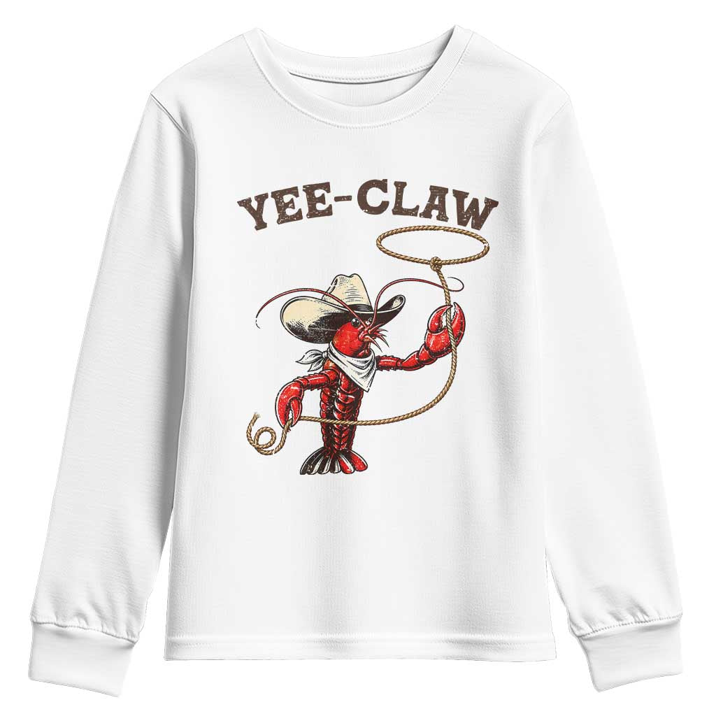 Yee Claw Youth Sweatshirt Funny Crawfish Cajun Seafood Festival