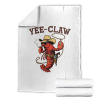 Yee Claw Southern Crawfish Throw Blanket Funny Seafood Party Graphic