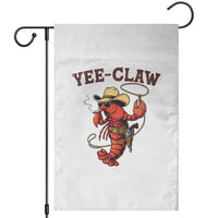 Yee Claw Southern Crawfish Garden Flag Funny Seafood Party Graphic