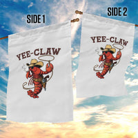 Yee Claw Southern Crawfish Garden Flag Funny Seafood Party Graphic