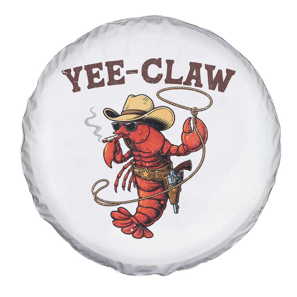 Yee Claw Southern Crawfish Spare Tire Cover Funny Seafood Party Graphic