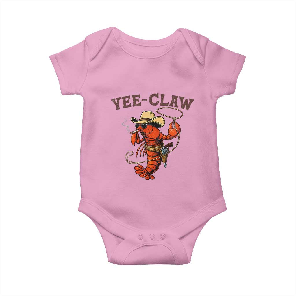 Yee Claw Southern Crawfish Baby Onesie Funny Seafood Party Graphic