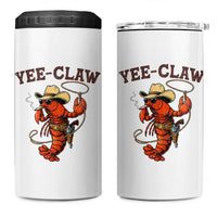 Yee Claw Southern Crawfish 4 in 1 Can Cooler Tumbler Funny Seafood Party Graphic