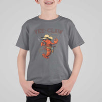 Yee Claw Southern Crawfish T Shirt For Kid Funny Seafood Party Graphic