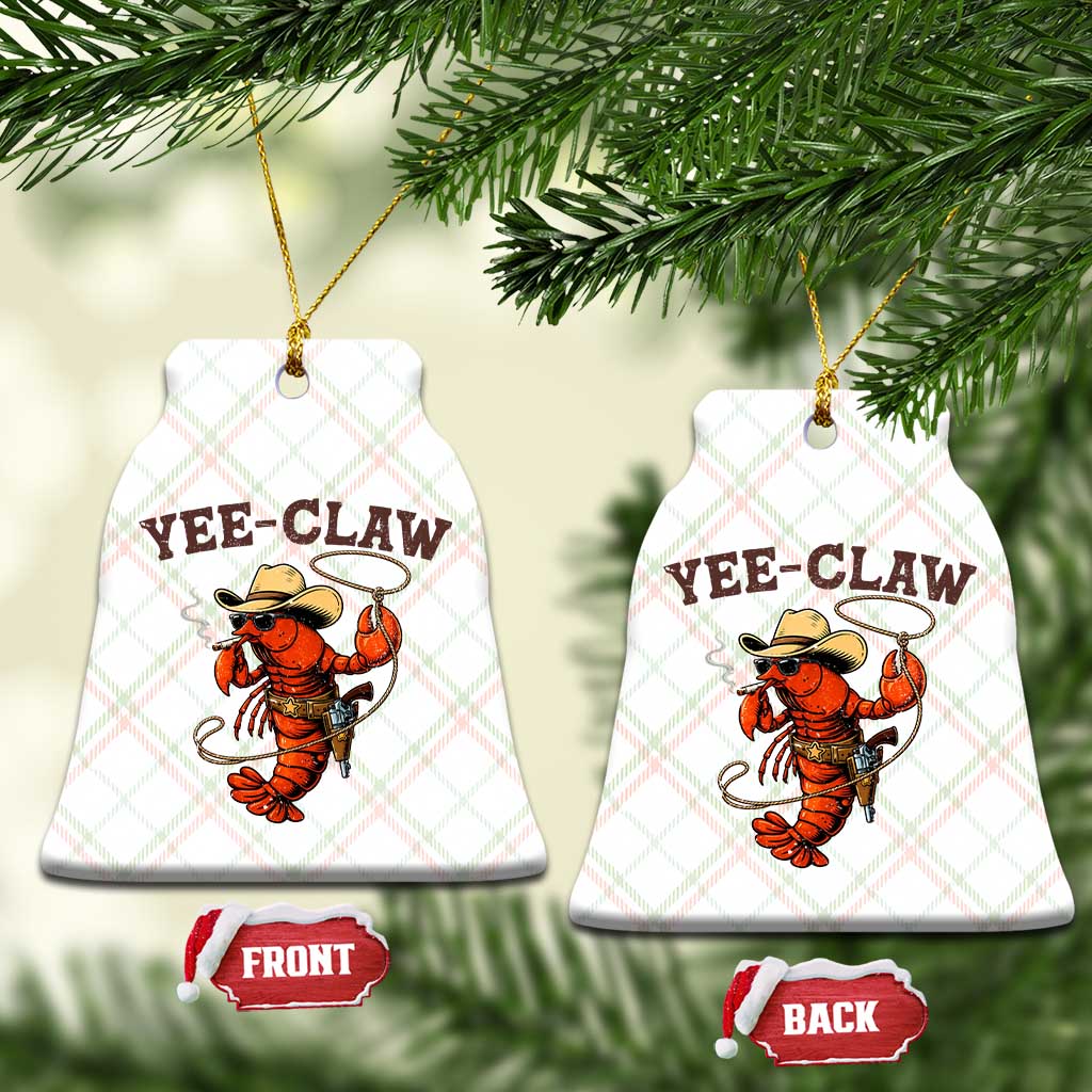Yee Claw Southern Crawfish Ceramic Ornament Funny Seafood Party Graphic
