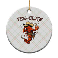 Yee Claw Southern Crawfish Ceramic Ornament Funny Seafood Party Graphic