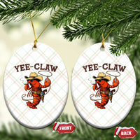 Yee Claw Southern Crawfish Ceramic Ornament Funny Seafood Party Graphic