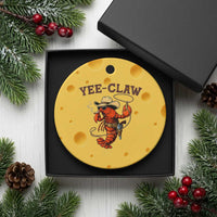Yee Claw Southern Crawfish Ceramic Ornament Funny Seafood Party Graphic