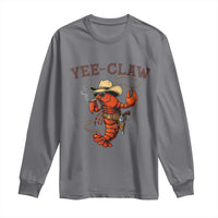 Yee Claw Southern Crawfish Long Sleeve Shirt Funny Seafood Party Graphic