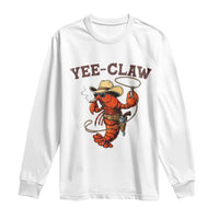 Yee Claw Southern Crawfish Long Sleeve Shirt Funny Seafood Party Graphic