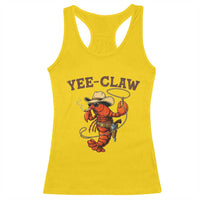 Yee Claw Southern Crawfish Racerback Tank Top Funny Seafood Party Graphic