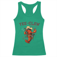 Yee Claw Southern Crawfish Racerback Tank Top Funny Seafood Party Graphic