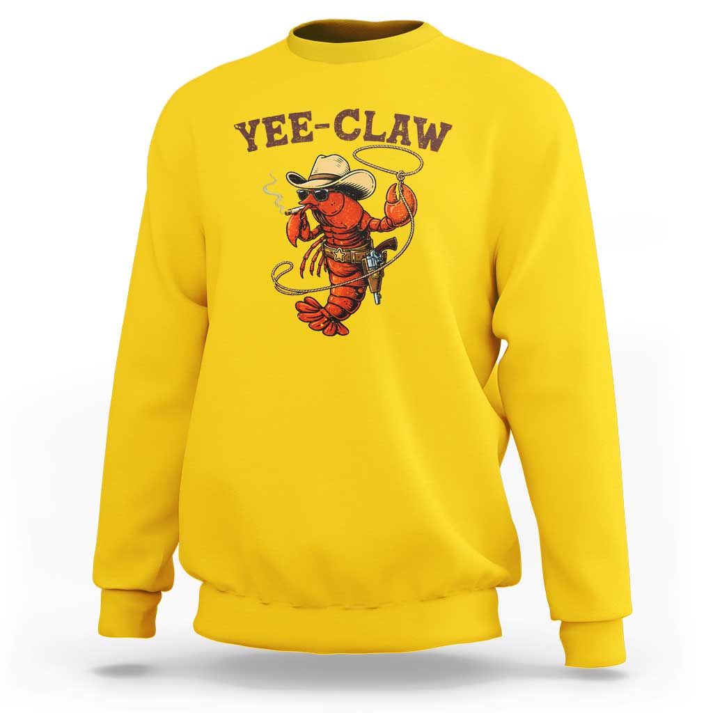 Yee Claw Southern Crawfish Sweatshirt Funny Seafood Party Graphic