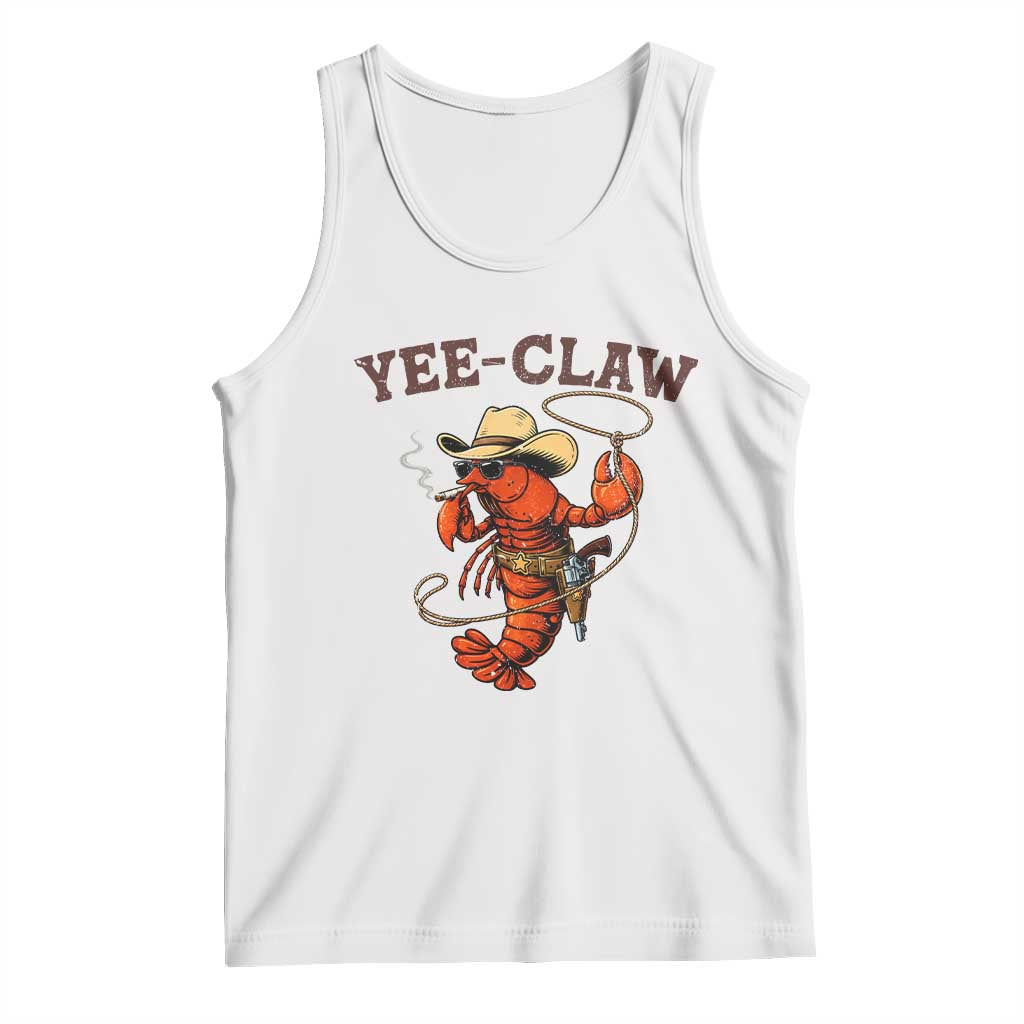 Yee Claw Southern Crawfish Tank Top Funny Seafood Party Graphic
